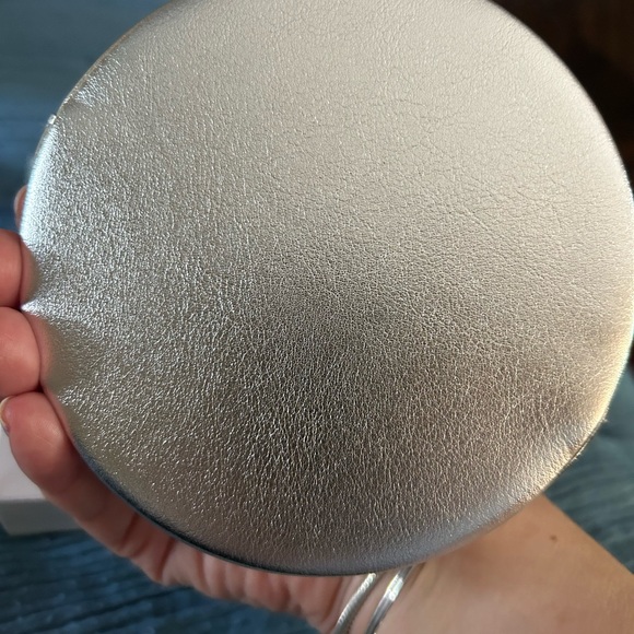 Dior Silver Round Small Pouch Vanity Authentic - Picture 2 of 4